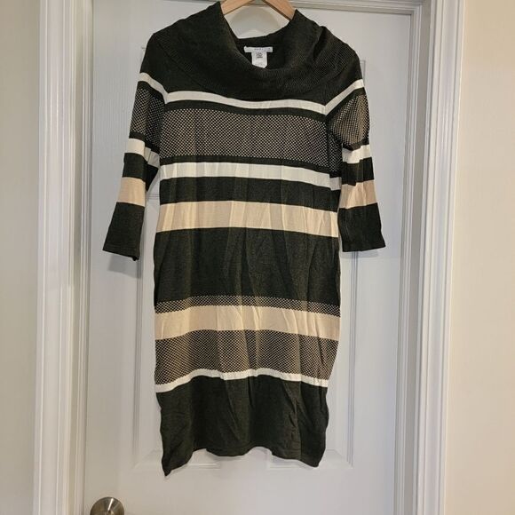 Studio One Sweater Dress Striped medium petite - Picture 1 of 3